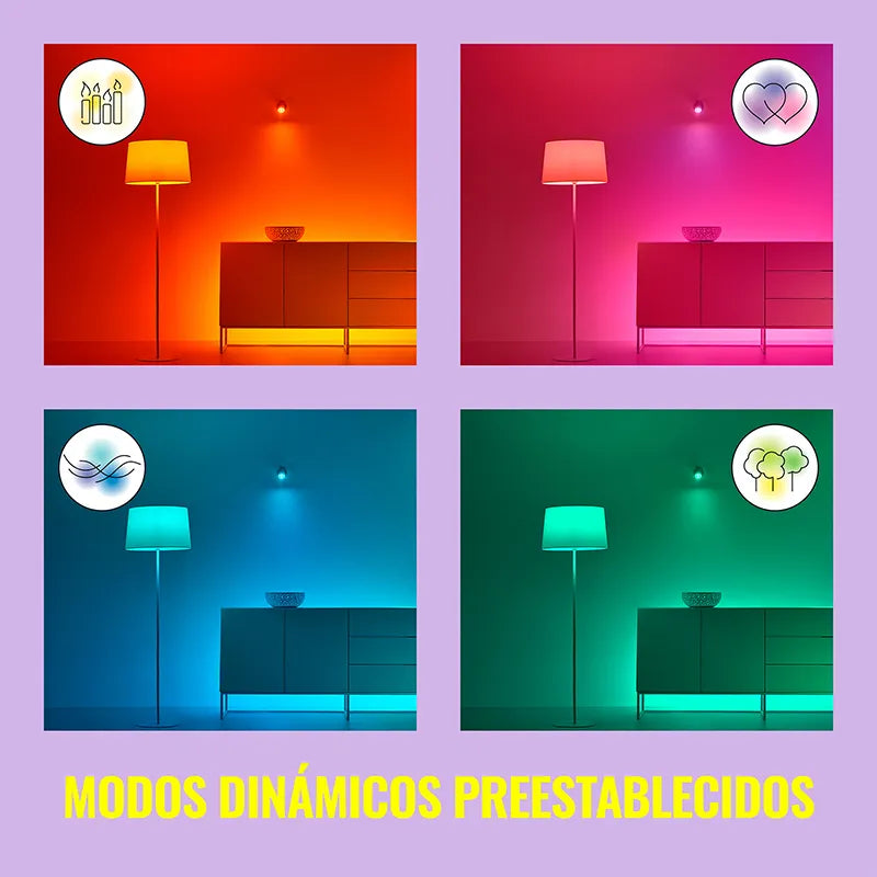 Lampara Led Inteligente Wiz Wifi Color E27 Foco Smart Rgb Rgb