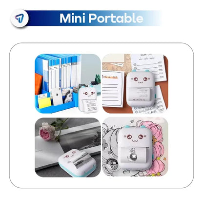 Mini Impresora Térmica Portátil Bluetooth Waggs Celeste 57mm